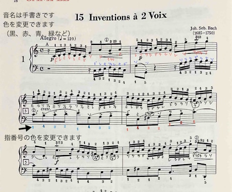 ピアノ楽譜に音名・指番号を書きます 〜譜読みの時短を叶える！運指がスムーズに！〜 イメージ2