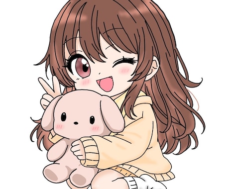 写真不要！特徴をお聞きしてミニキャラを描きます イメージ1