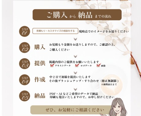 女性に刺さる！チラシデザインいたします カラーコーディネーターの知識を活かして売り上げにつなげます！ イメージ2