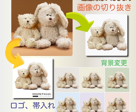 最短即日！EC、グッズ作成用等画像切り抜きできます 迅速対応✨面倒な背景透過や文字入れ、各サイト向けサイズ調整等 イメージ1