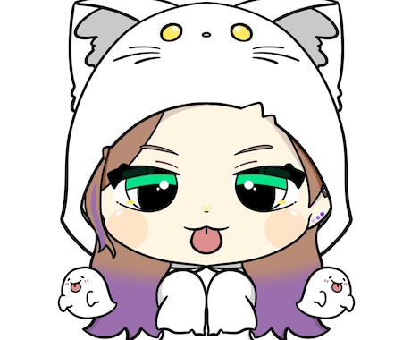 猫耳おばけ量産描きます 猫耳おばけ量産！ハロウィンむけ！ イメージ1