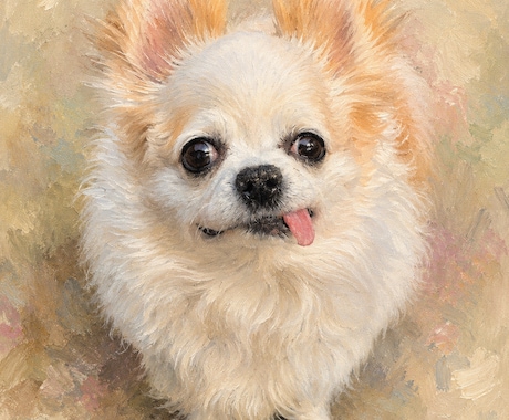 お写真から心をつなぐペット似顔絵を作成します あなたと”うちの子”をつなぐ心のアート/名前・記念日入り対応 イメージ1