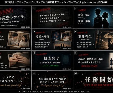 ミステリー捜査ファイル風ムービーを制作します イメージ1