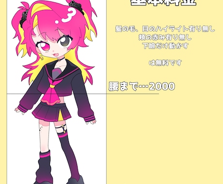 立ち絵制作承ります 大量差分用意に最適です！short動画や配信用に！ イメージ2