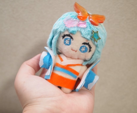 オリジナルぬいぐるみキーホルダー作ります お顔は刺繍！図案もオーダーメイドです！ イメージ2