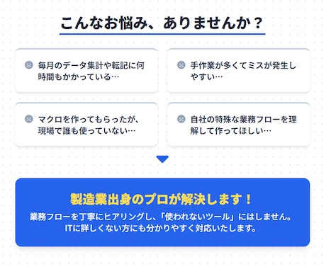 製造業のExcel業務をVBAマクロで自動化します 製造業の現場を知るプロが設計！使われないツールにはしません イメージ2