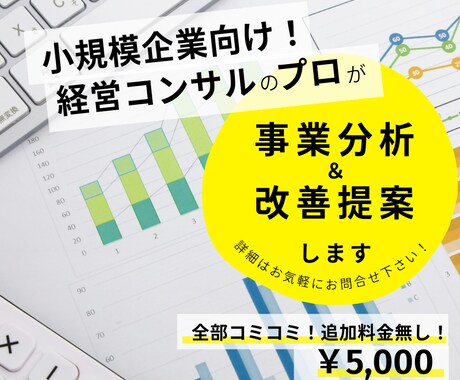 中小企業診断士が、事業分析・経営改善提案を行います 小規模事業向け！簡易的な事業分析、課題抽出を実施します。 イメージ1