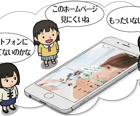 スマホ未対応のHPが簡単にスマホ対応にできます 超簡単！JavaScriptのコード追加でスマホHPへ イメージ2