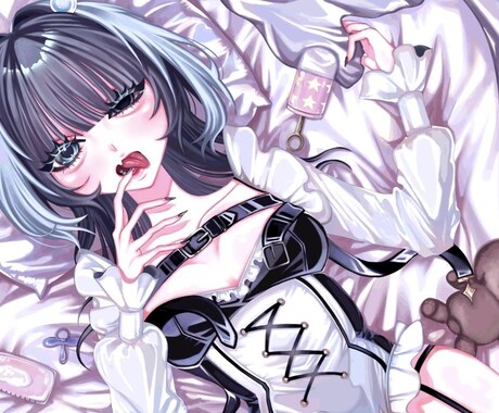 可愛くてキラキラしたイラストを作成いたします ♡商用利用可！あなただけの、特別なイラストを作成いたします♡ イメージ1