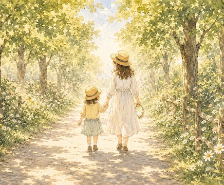 絵本のような優しいアートを制作します 毎日に小さな幸せを届ける一枚のアート イメージ2