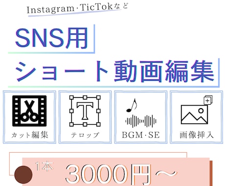 SNS用ショート動画を編集します イメージ1