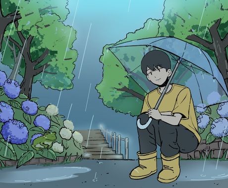 配信・表紙などに　背景ありの一枚絵を描きます 落ちついた、癒される雰囲気の一枚絵が必要な方へ イメージ2