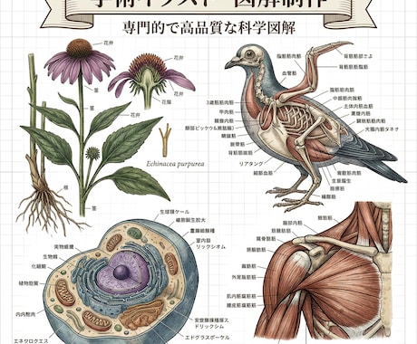 生物・動物・農学・医学系の学術イラストを制作します 論文・学会用、専門分野の学術イラスト制作します イメージ2