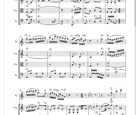 悩み解決！弦楽合奏の統一ボウイング作成します バラバラになりがちな弓の方向、まとめてお任せください イメージ1