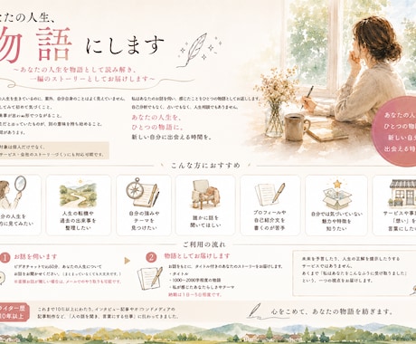 あなたの人生、物語にします あなたの人生を物語として読み解き、一編のストーリーにします イメージ1
