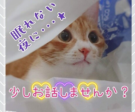 なんだか考えて眠れない…そんな夜にお付き合いします 初めまして！サラです。気分を変えるお手伝いします！ イメージ1