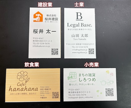 あなたのイメージにぴったりな名刺印刷〜納品します デザインだけでも!小ロット対応&印刷までおまかせOK! イメージ2