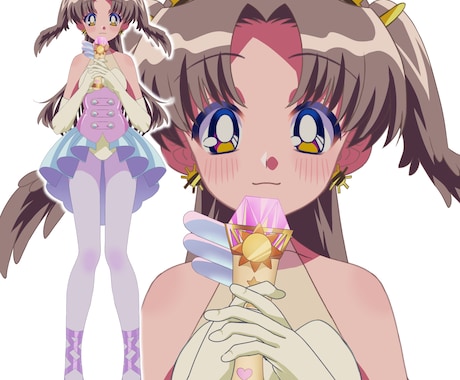 平成レトロな可愛いイラスト描きます アニメ塗りで懐かしさのある絵柄！ イメージ2