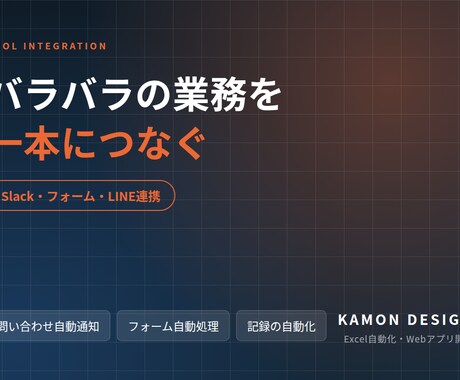 Slackやフォームのツール連携をします バラバラの業務を、一本の流れにつなぎます イメージ1