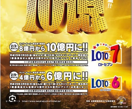 ロト７・ロト６の数字をＡＩで予想します 人気のロト７・ロト６の予想数字を【５口ずつ】お伝えします！！ イメージ1