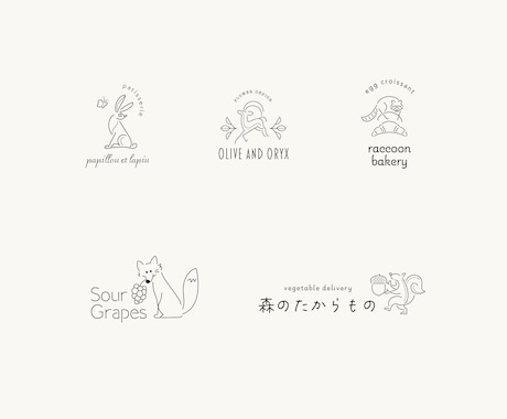 フラットな線画のイラストを作成します ロゴマークやシンボルマークなどにご活用ください。 イメージ2