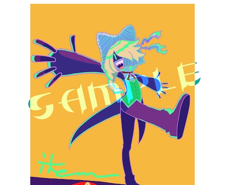 ハロウィンの一枚絵描きます 絵柄３パターンから選択して依頼をどうぞ！ イメージ2