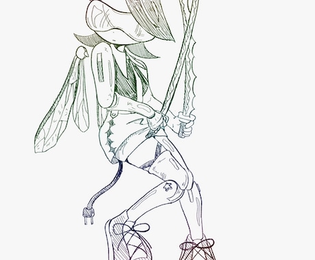 メカニック×少女の個性的なイラストを制作します メカニック×少女の唯一無二のキャラクターを制作します！ イメージ2