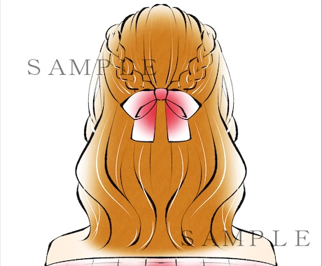 後ろ姿の女性のアイコンを描きます SNS、webなどに使えるシンプルなイラスト イメージ1