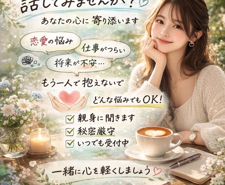 日頃の鬱憤やお悩みなんでも聞きます 誰にも言えないけど誰か聞いてほしい、そんな時にご利用ください イメージ1
