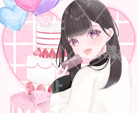イラストをお描きします 絵描き歴4年、キラキラなイラストお描きします！ イメージ1