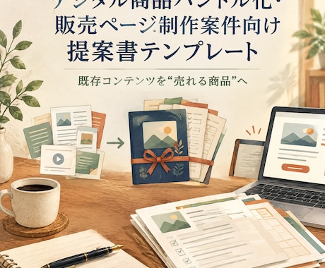デジタル商品化・バンドル販売案件の提案書作成します イメージ1