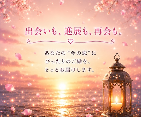 縁結び♡恋を進めるご縁を結びます 出会い・片想い・再会..恋の流れをそっと動かす波動ヒーリング イメージ2