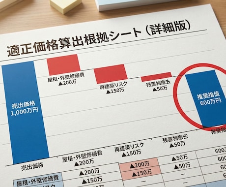 不動産屋を説得する「指値レポート」作成します 開発中のAI×エンジニア目視で、リスクを「価格交渉の武器」へ イメージ1
