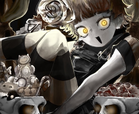 一枚絵イラストを制作します MV用、歌ってみた動画、サムネ用途に合わせたイラスト制作 イメージ2