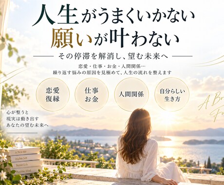 人生がうまくいかない・願いが叶わない状態を整えます 恋愛・仕事・お金など繰り返す停滞の原因を霊視し望む未来へ イメージ1