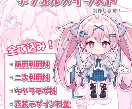 商用利用料込み！低価格で可愛いSDキャラ制作します アイコン、グッズ、スタンプ用などに！お気軽にご相談ください！ イメージ1