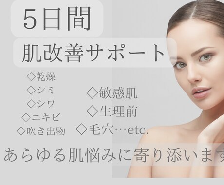 5日間サポートチャットで肌改善プランつくります 日中にじっくり寄り添う、あなた専属のスキンケアパートナー イメージ1