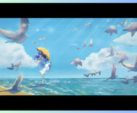歌ってみた・MV用｜幻想的な一枚絵を制作します 幻想・エモ・透明感｜楽曲の雰囲気を映像的に表現します イメージ2