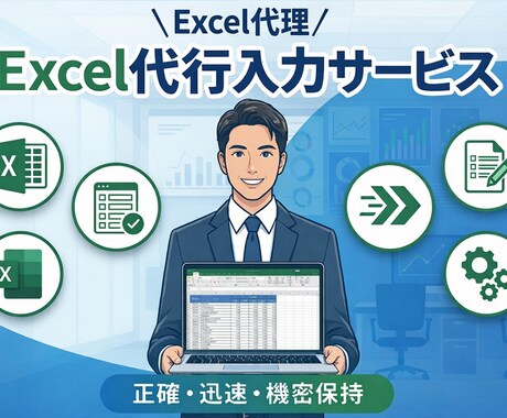 エクセルへのデータ入力を代行します ITコンサルが正確・迅速に対応します イメージ1