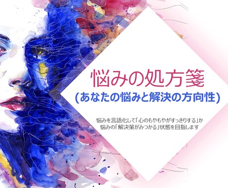 心の悩みの処方箋(解決策)を作成します ひとりでは解決の糸口が見えず、心にもやもやを抱えている方へ イメージ1