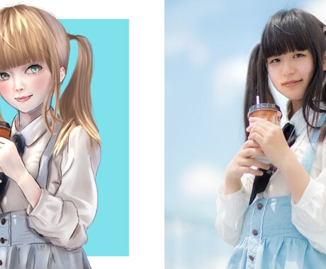 一枚の写真から厚塗りのイラストを描きます 厚塗りイラストのアイコンが欲しいかたへ！ イメージ1