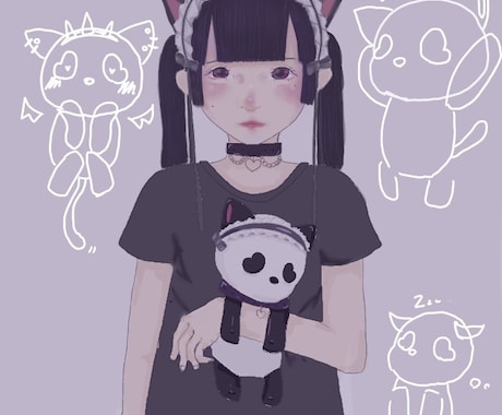 LINEやTwitterに使えるアイコンを描きます イメージ1