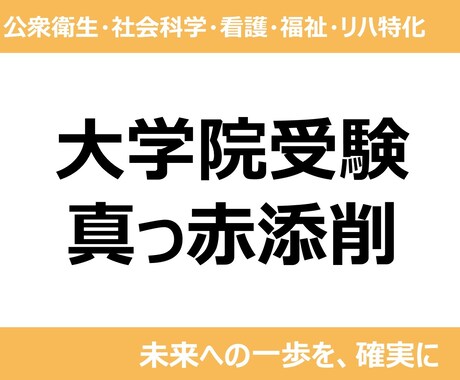 大学院出願書類を真っ赤に添削します 【公衆衛生（MPH）・社会科学・看護・福祉・リハビリ特化】 イメージ1