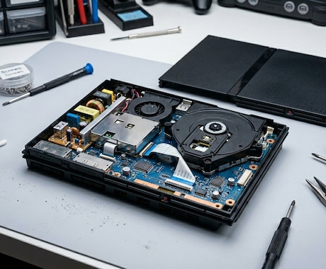薄型PS2 70000〜90000番 修理します ディスク読まない　電源入らない　異音がする　汚れている等 イメージ1