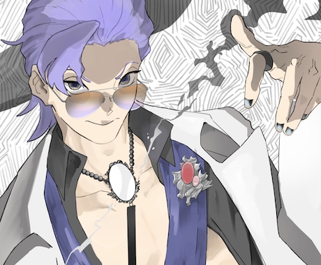 スタイリッシュ！なイラストを描きます 躍動感のある唯一無二のキャラクターイラストはいかがですか？ イメージ1