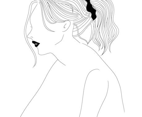 線画でイラストを作成します シンプルでおしゃれな雰囲気のイラストを作成します。 イメージ1
