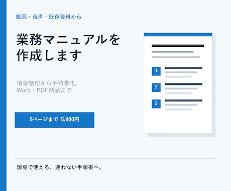 動画・音声から業務マニュアルを作成します イメージ1