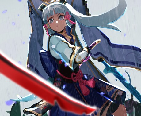 厚塗りで雰囲気のあるイラスト描きます 一枚絵、MV、ヘッダーなど色々な物を！ イメージ2