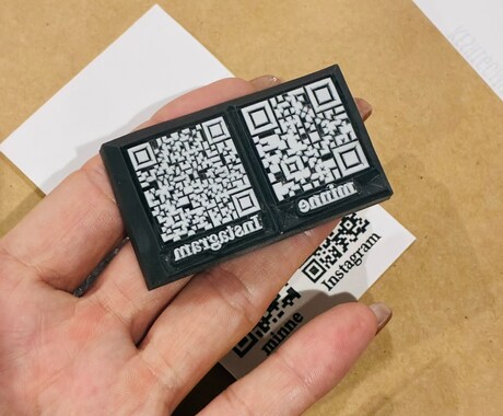 オリジナルQRコードの消しゴムはんこを作成します SNS・名刺・ショップカードに使える便利な3cmスタンプ イメージ2