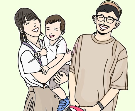 写真を元にイラスト作成いたします 大切な思い出をイラストに♪※先着10名様までモニター価格！ イメージ2